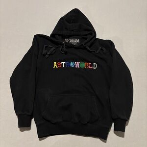 Travis Scott Astroworld Wish You Were Here Hoodie Size Small Black Graphic